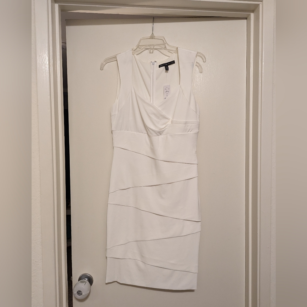 NEW White House Black Market Instantly Slimming White Tank Dress, Size 10